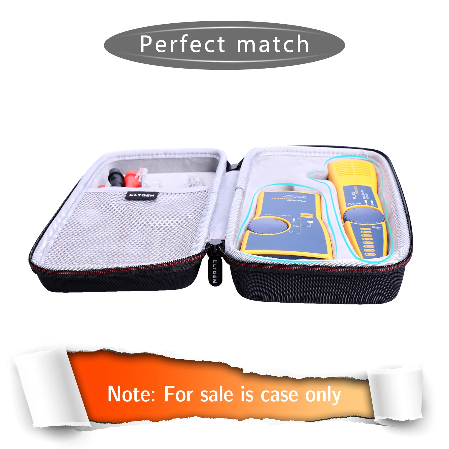 EVA Hard Case for Fluke Networks MT-8200-60-KIT IntelliTone Pro 200 Toner and Probe Kit Carrying Storage bag(only bag)