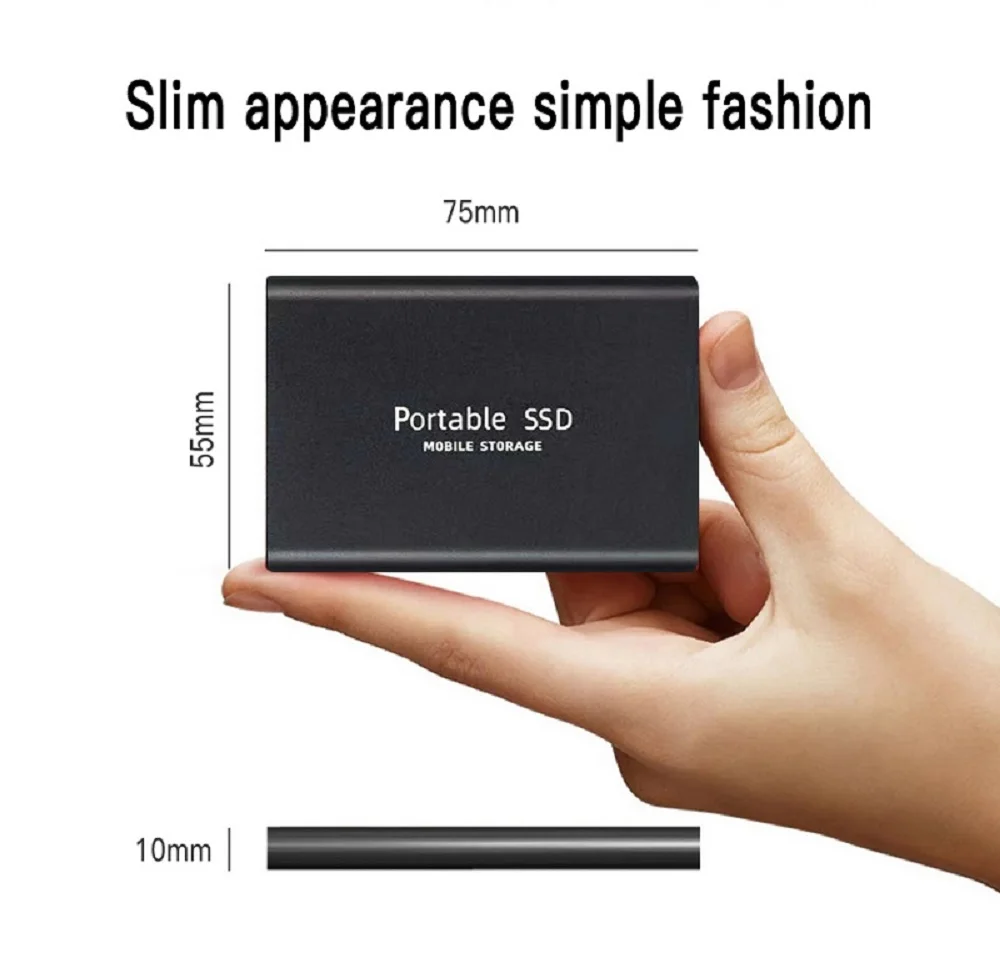 external hard drive 1TB Portable SSD 2TB High Speed Solid State Drive M.2 external ssd 500gb EXTERNAL HARD DISK for Laptop/Phone