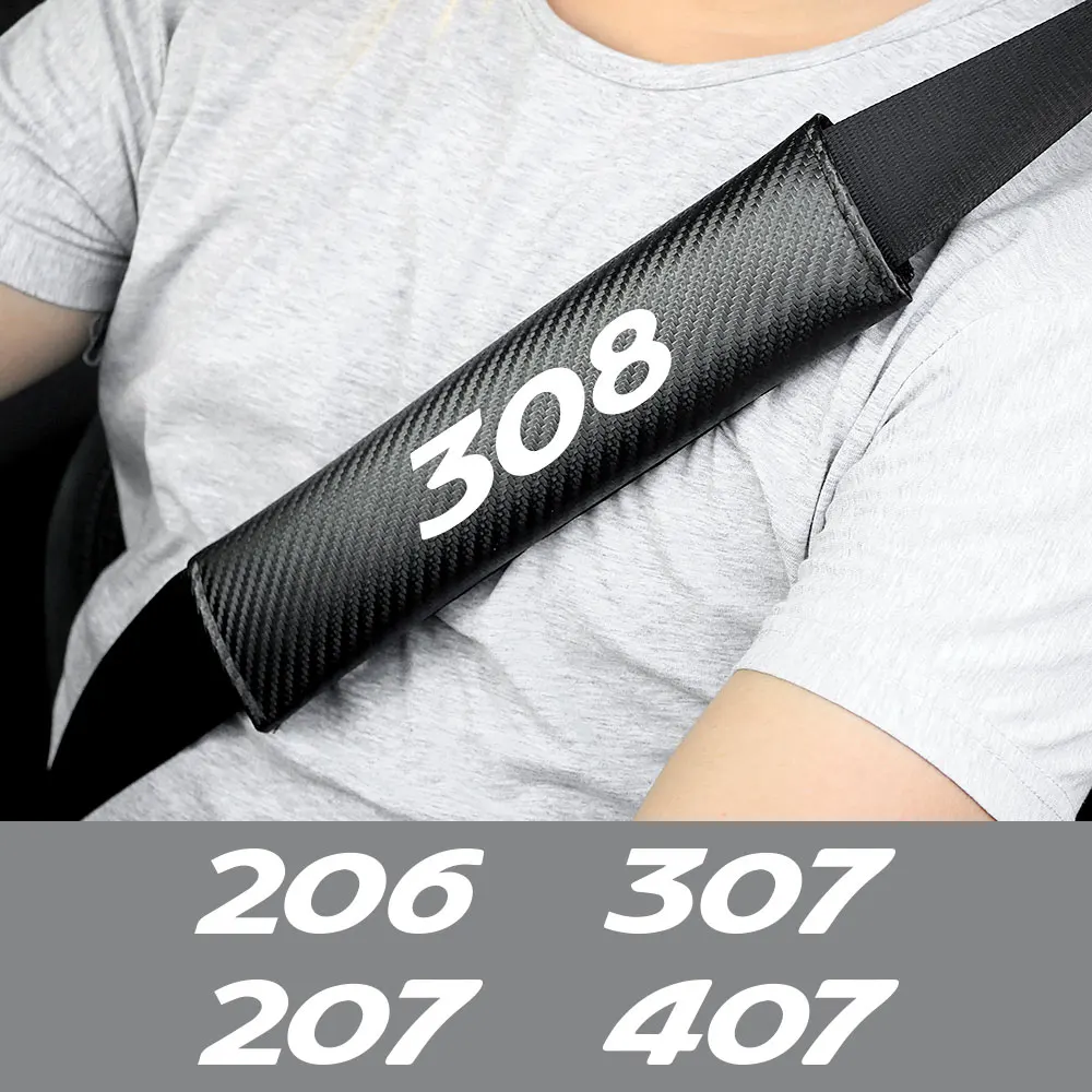 For Peugeot 308 307 206 108 207 208 407 3008 RCZ Rifter Multi-functional Safety Belt Cover Car Interior Styling Accessories