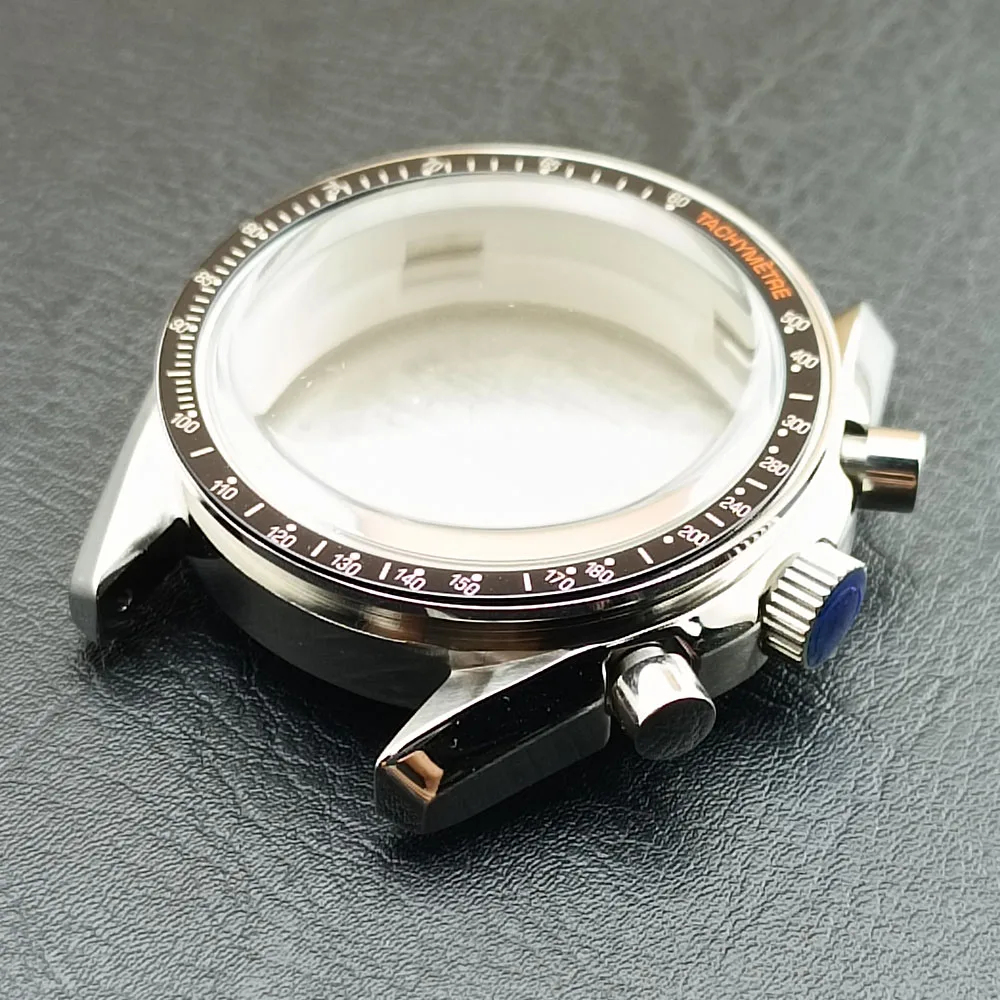 39.7mm Men's watches metal case FIT VK63 movement case watch accessories watch parts Fits 20mm strap Watch Box