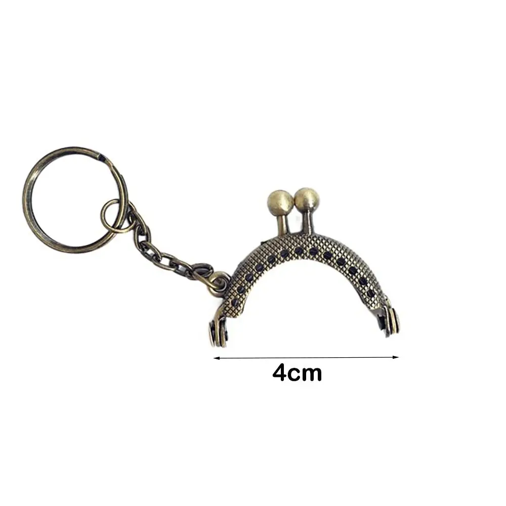 4cm Purse Vintage Mini Clasp Frame Bag Kiss Clasp Lock Metal Purse Frame for DIY Craft Purse Bag Making smile