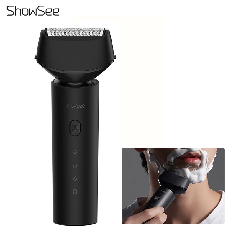 Showsee Electric Shaver for Men Portable Digital Display Razor Reciprocating Shaving 8500 rpm Waterproof Beard Trimmer Machine