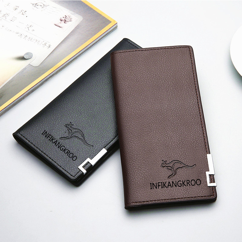 Yingfei Kangaroo Straight Long with Imprintable Handheld Men's Wallet