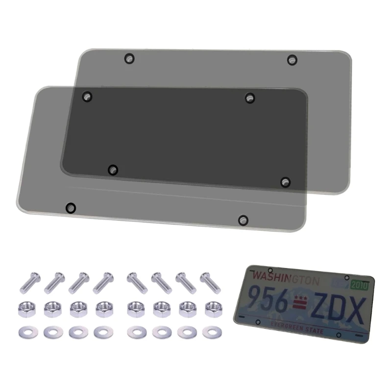 Clear Anti-Speed Red Light Toll Camera Stopper License Frame Cover Photos Plate Dropship