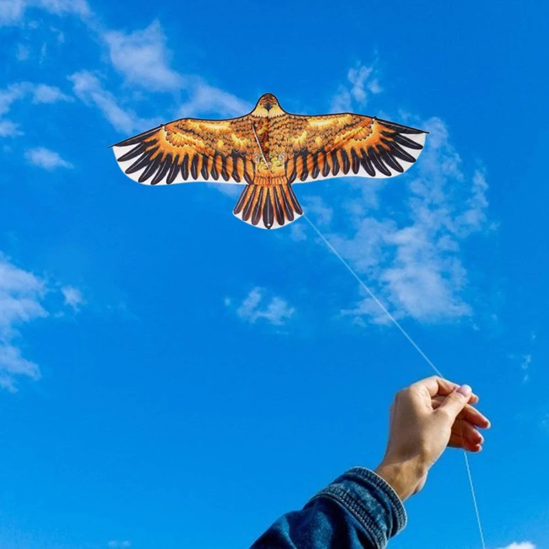 1.2M Emulational Flying Hawk Kite Scarecrow Bird Repellent for Garden Yard Child Outdoor Animals Cute Kite Toys