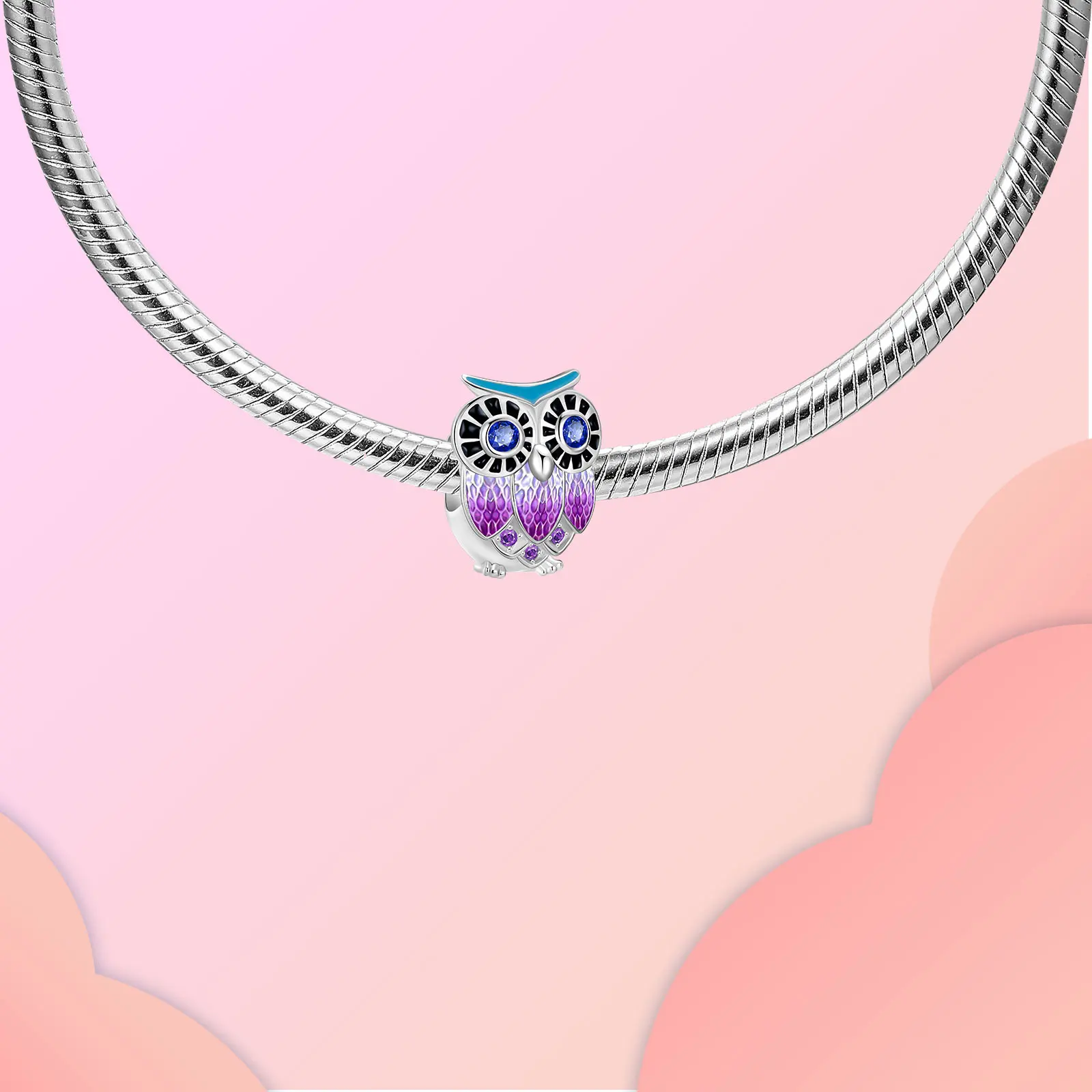 925 Sterling Silver Cat Dog Elephant Owl Animal Series Beads Fit Original Pandora Charm Bracelet Women Jewelry DIY Gift
