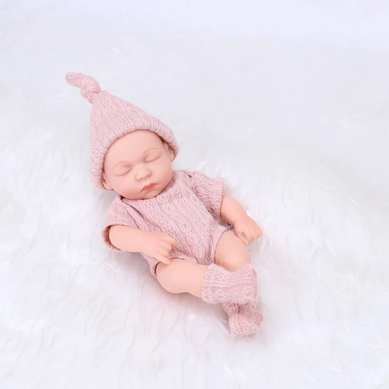 Mini Soft and Full Body Silicone Reborn Doll 20CM Baby Doll Girl Reborn Baby Toys Doll Waterproof Vinyl Newborn Doll Toys