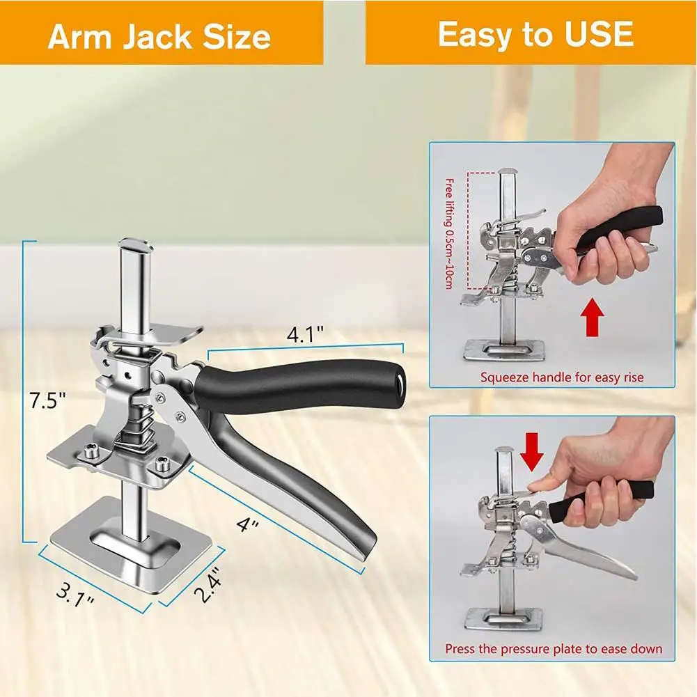 Hand Lifting Tool Labor-saving Arm Jack Door Panel Plasterboard Lifting Cabinet Board Lifter Tiles Height Adjuster