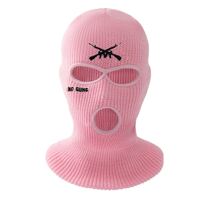 Balaclava Face Mask Motorcycle Face Shield Embroidery Ski Mask Cold-proof Full Face Mask Cosplay Gangster Drop Shipping