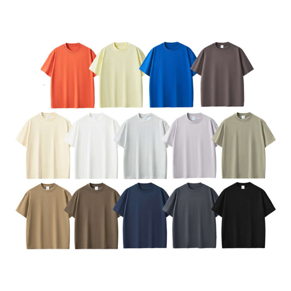 Dongdu Pure Cotton FOG Earth Color Shoulder Drop Short Sleeved Fashion Brand Men's T-shirt