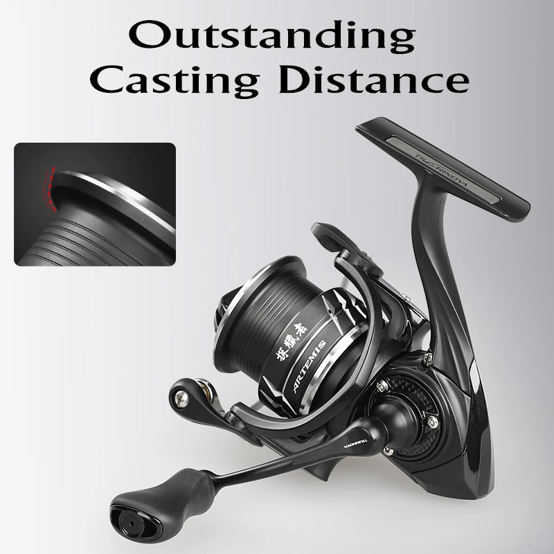 TSURINOYA Smooth Ultralight Spinning Reel ARTEMIS 800 1500S 2500SH 3000SH VIB Sinking Lure High Speed Fishing Reel Shallow Coil