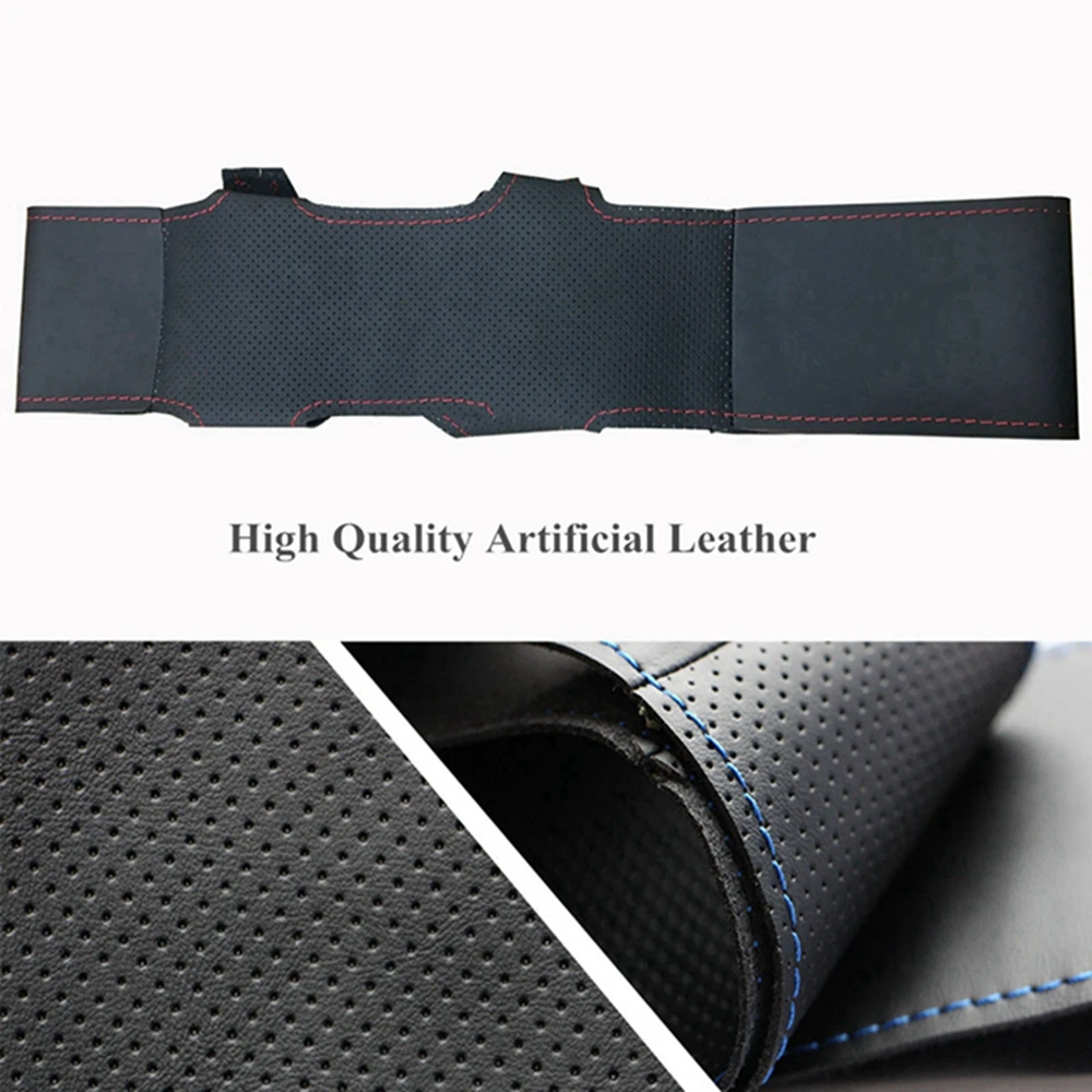 Anti-Slip Artificial Leather Car Steering Wheel Braid Cover For Audi A3 (8P) Sportback A4 (B8) Avant A5 (8T) A8 (D3) A6 (C6)
