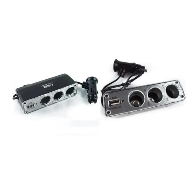 12V/24V Car Cigarette Lighter Splitter Car Charger Car Power DC Outlet Adapter with USB Charging Port and Bluetooth Receiver