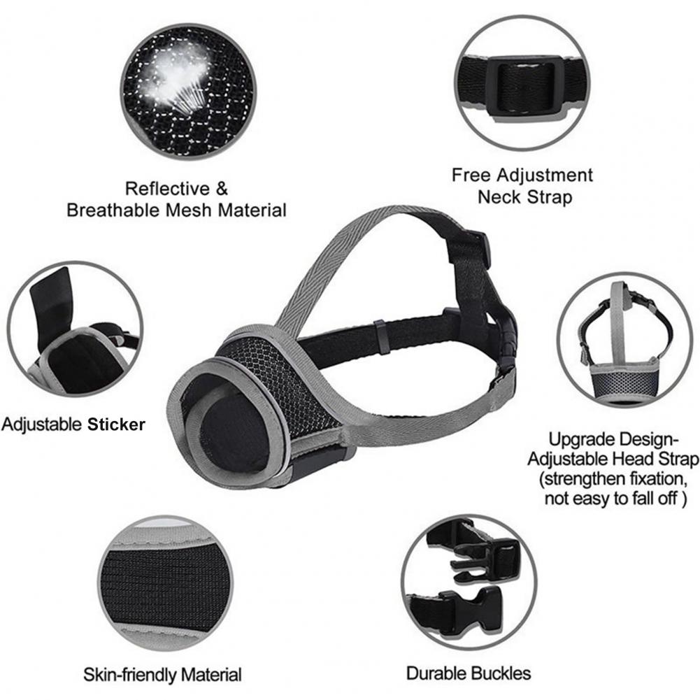 Anti-biting Dog Muzzle Comfortable Dog Muzzle Breathable Adjustable Dog Muzzle Comfortable Anti-chewing Anti-biting for Small