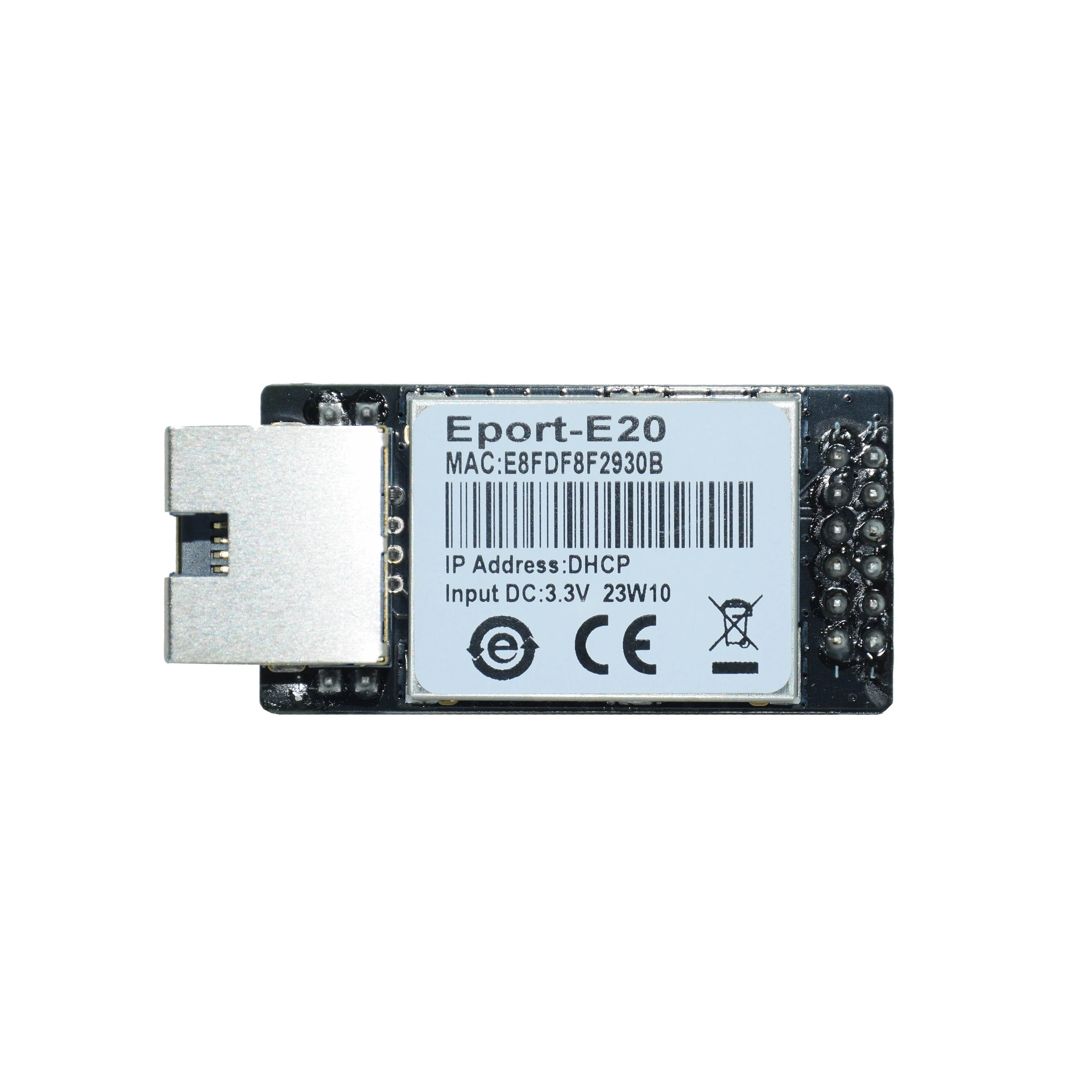 Eport-E20 Network Server Port 3.3v TTL Serial To Ethernet Embedded Module IOT Device Support DHCP TCP IP Telnet Modbus TCP