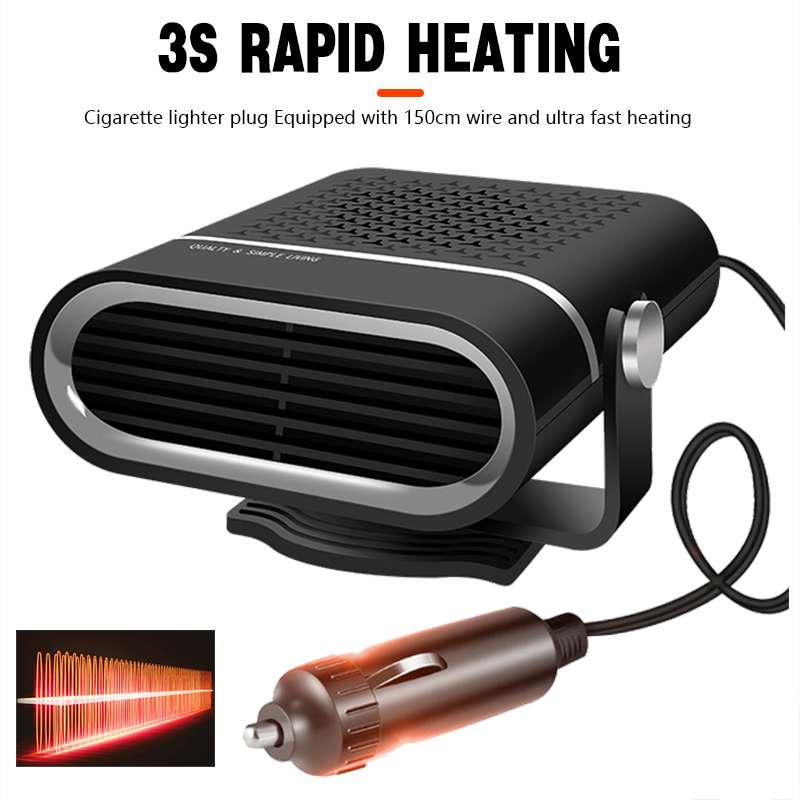 12/24V 1000W Portable Car Heater Defroster Demister 360 Degree ABS Purifying Warming Fan Cigarette Lighter Plug Auto Accessories