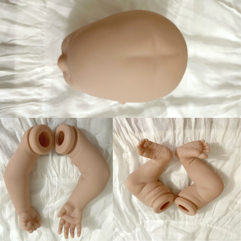 17 Inch Kit Meadow Reborn Baby Doll Kit With Engraving Name Blank Baby Molds Unpainted Unassembled Handmade DIY Toy For Girls