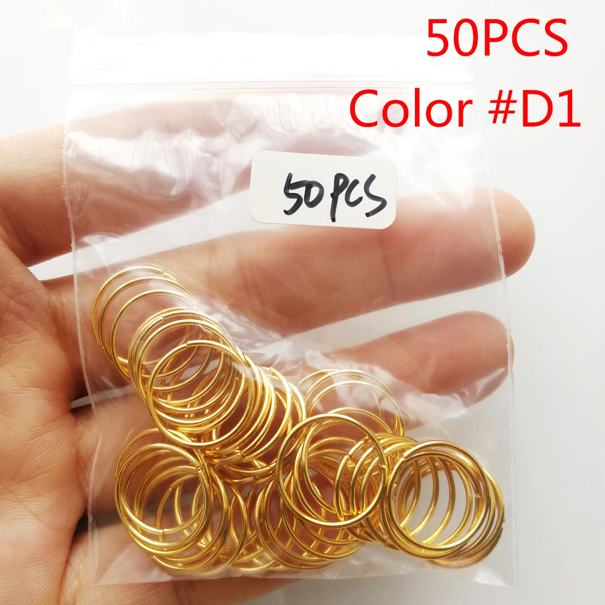 50Pcs/lot Golden/Sliver Charms Hair Braid Dread Dreadlock Beads Clips Cuffs Rings Jewelry Dreadlock Clasps Accessories Hair ring