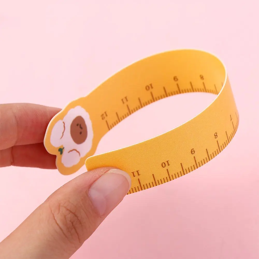 5 Pcs 12cm Kawaii Bendable Straight Ruler Novelty Adorable Painting Scale Ruler Kids Students Bookmarks Stationery Gifts