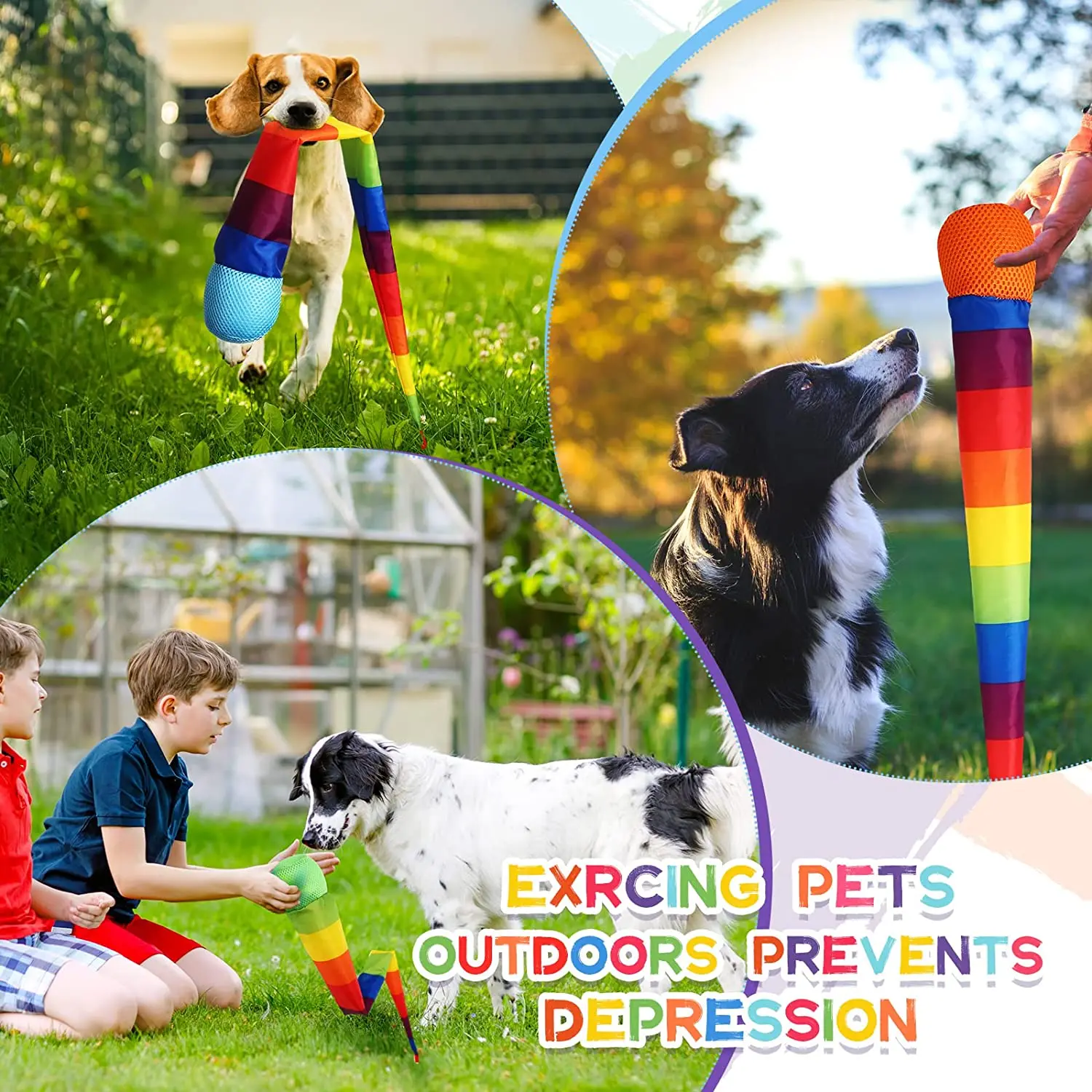 Throw and Catch Ball with Rainbow Tail Soft Rainbow Play Ball Sports Comet Balls Playground Toys Bulk for Indoor Outdoor Games