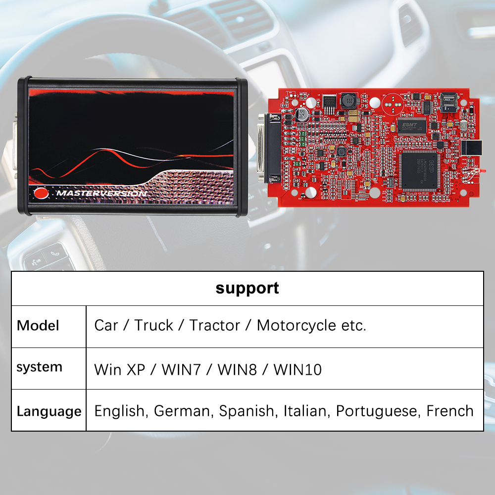 Online Unlimited KESS 2.80 EU Red V5.017 KTAG V7.020 4 LED 2.25 OBD2 OBD2 Car ECU Chip Tuning Kit 5.017 k-tag Programmer Tools