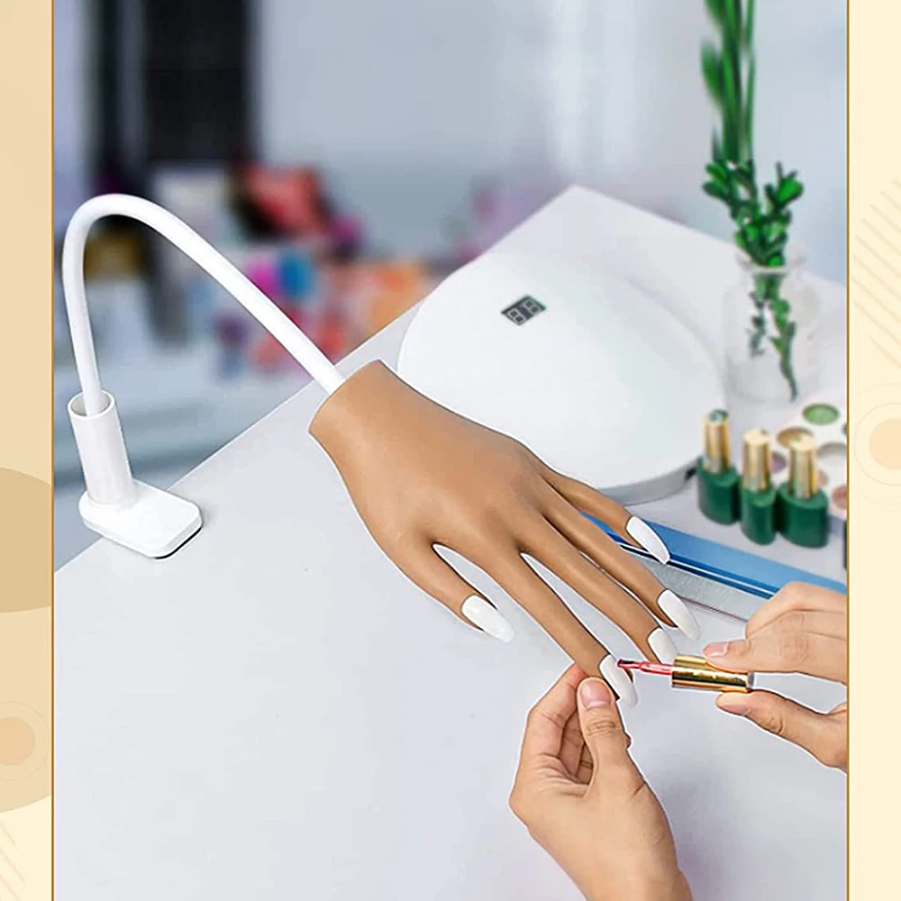 New Practice Hand 2025 for Nails Silicone Nail Art Practice new Equipment False Hand Soft Training Display Model Hands Prosthetic Hands