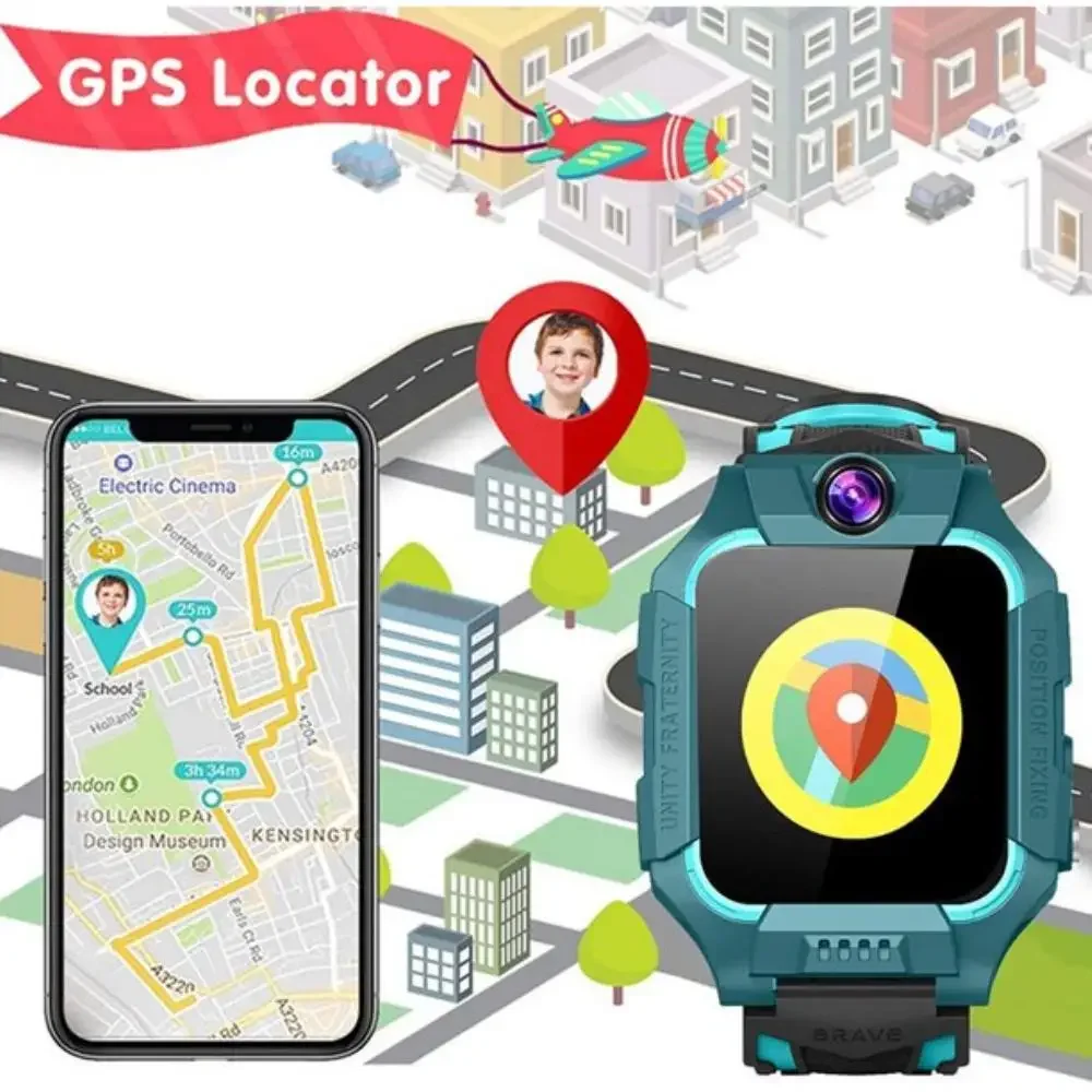 Kids Smart Watch Z6f Sos Phone Watch Ip67 Waterproof Remote Photo Voice Chat Smartwatch Compatible For Ios Android Child Gifts