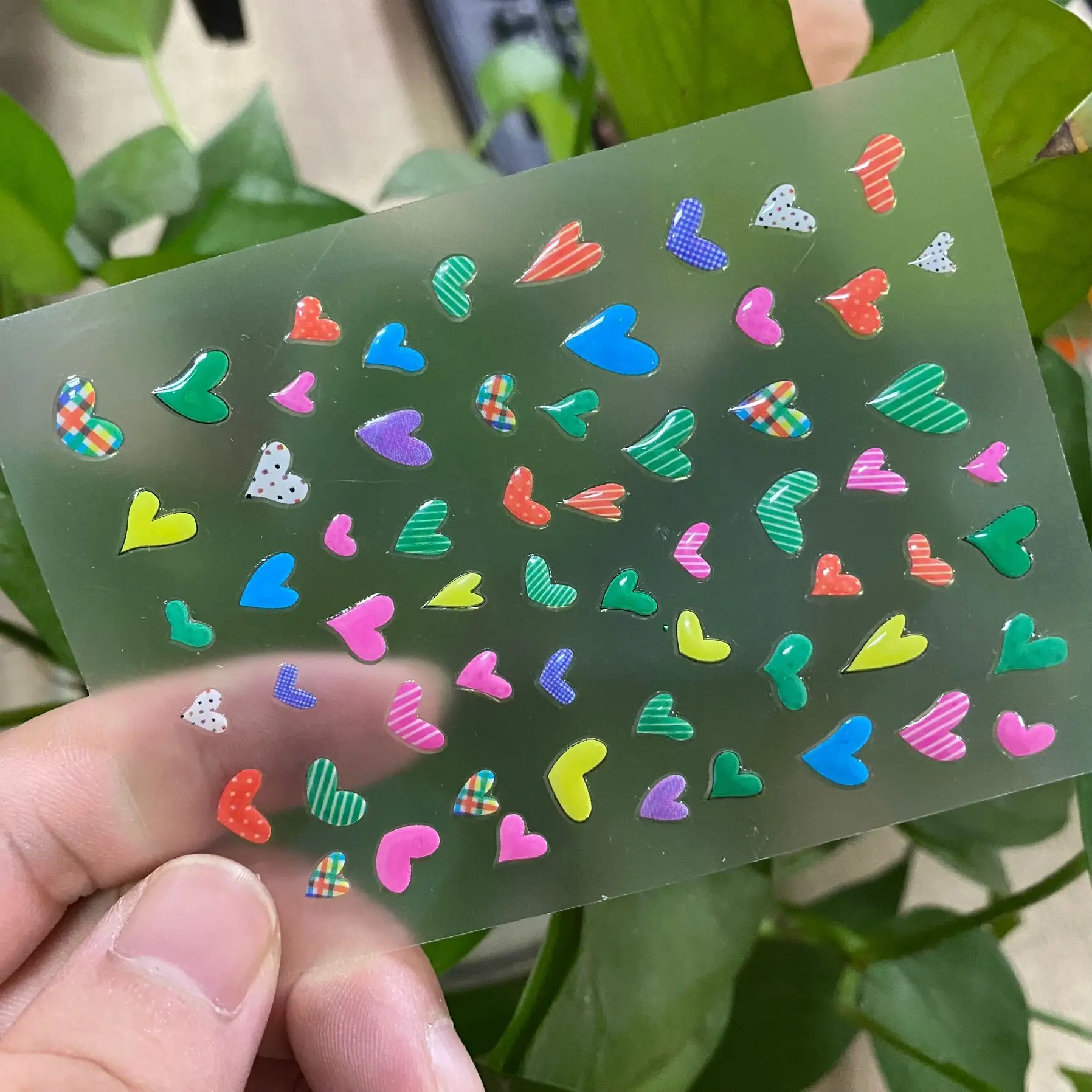 1pc Cute Jelly water drop Nail 2025 Sticker Line Flower Powder Blusher Love Heart Jelly new Decal Adheisve Manicure DIY Sticker Accessori