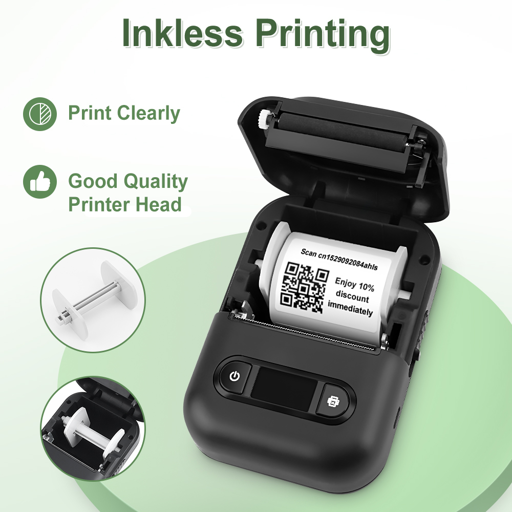 E210 Thermal Printer Self Adhesive Sticker Printer Similar as B21 M110 P50 Labeling Machine Mini Labeller or 3PK E210 Label