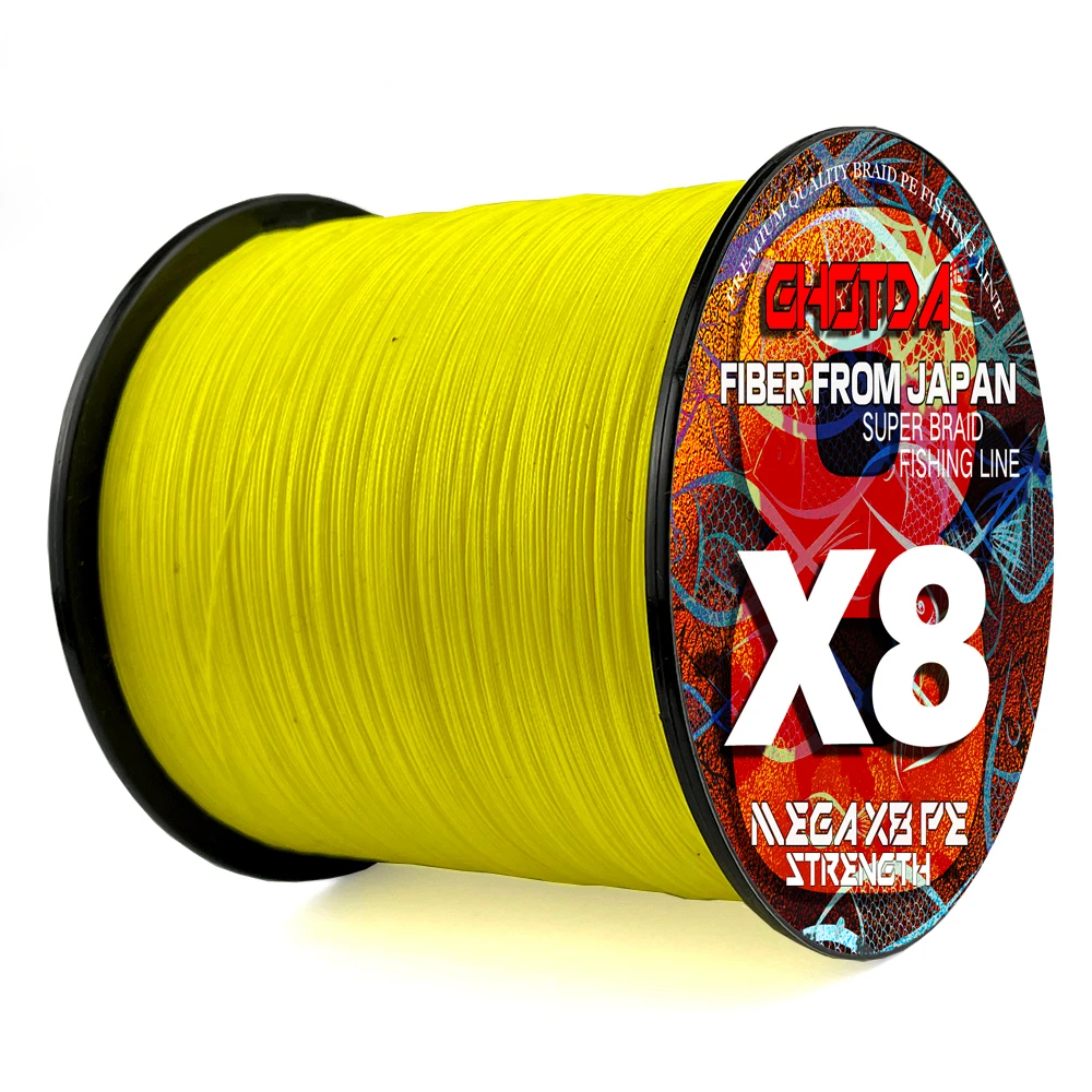 Premium Super X-wire X8 8 Strands Braided Fishing Line Seabass Leader Multifilament Lines 18-78LB Cord 0.14mm-0.5mm 300M-1000M