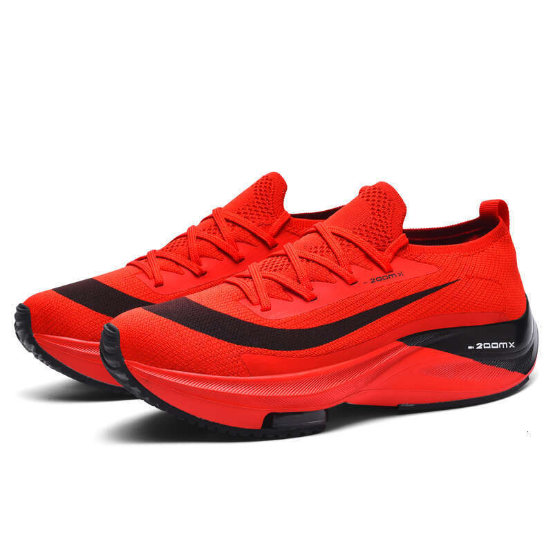 Running Woman Trainer Race Breathable Couple Unisex Sneakers Lace Up Round Toe Cushioning Shoes for Men