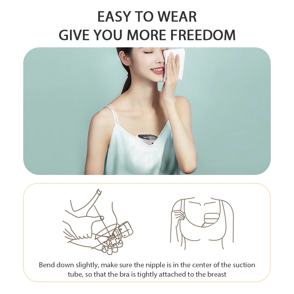 Wearable Breast Pump 2025 Low Noise Electric Hands Free Breast Pump Portable Integrated Breast Pump new Comfort Milk Collector BPA-free