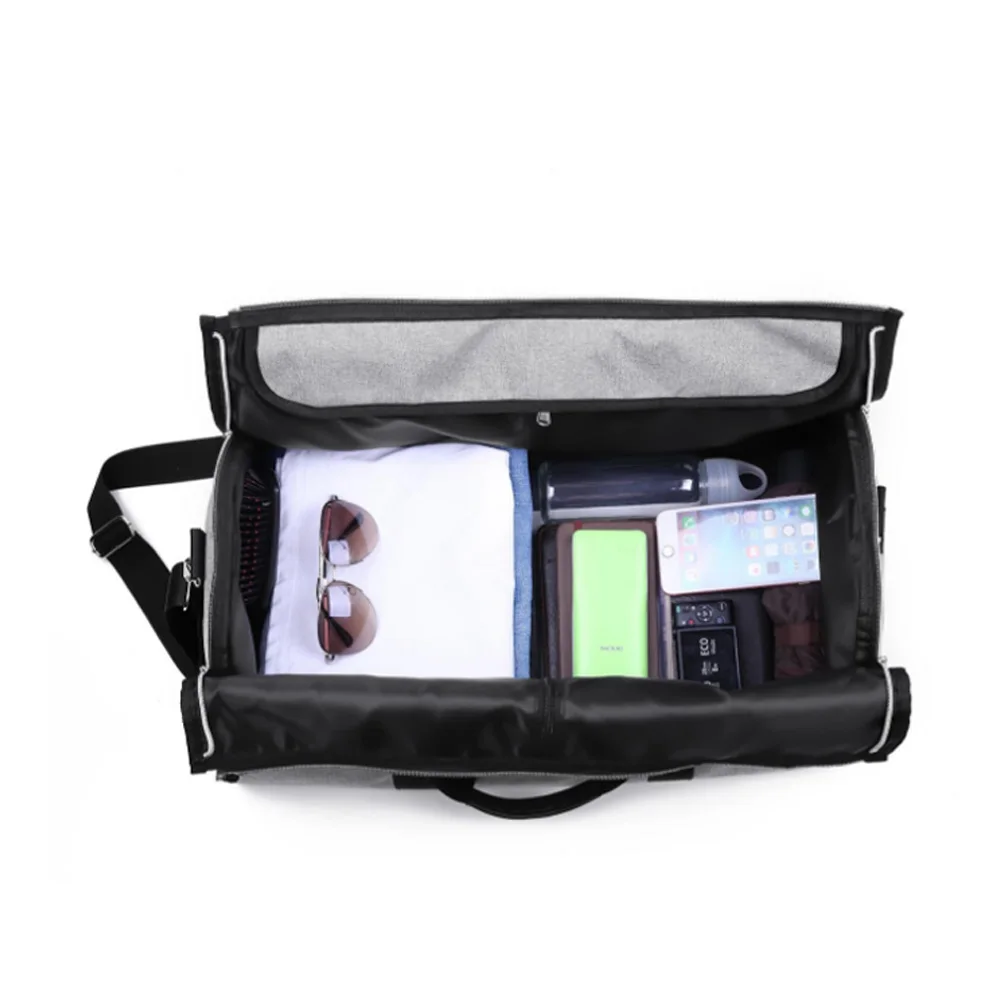 Bolsa de ropa Convertible 2 en 1 con correa para el hombro, bolsa de lona de lujo para ropa, bolso cruzado para hombre y mujer, traje colgante, bolsas