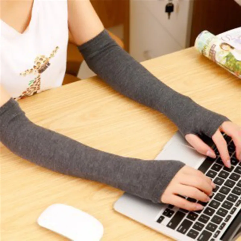 Fall & Winter Cashmere Warm Sleeves Solid Soft Gloves Thickened Cold-proof Oversleeve Man Women Fashion Fingerless Arm Warmers