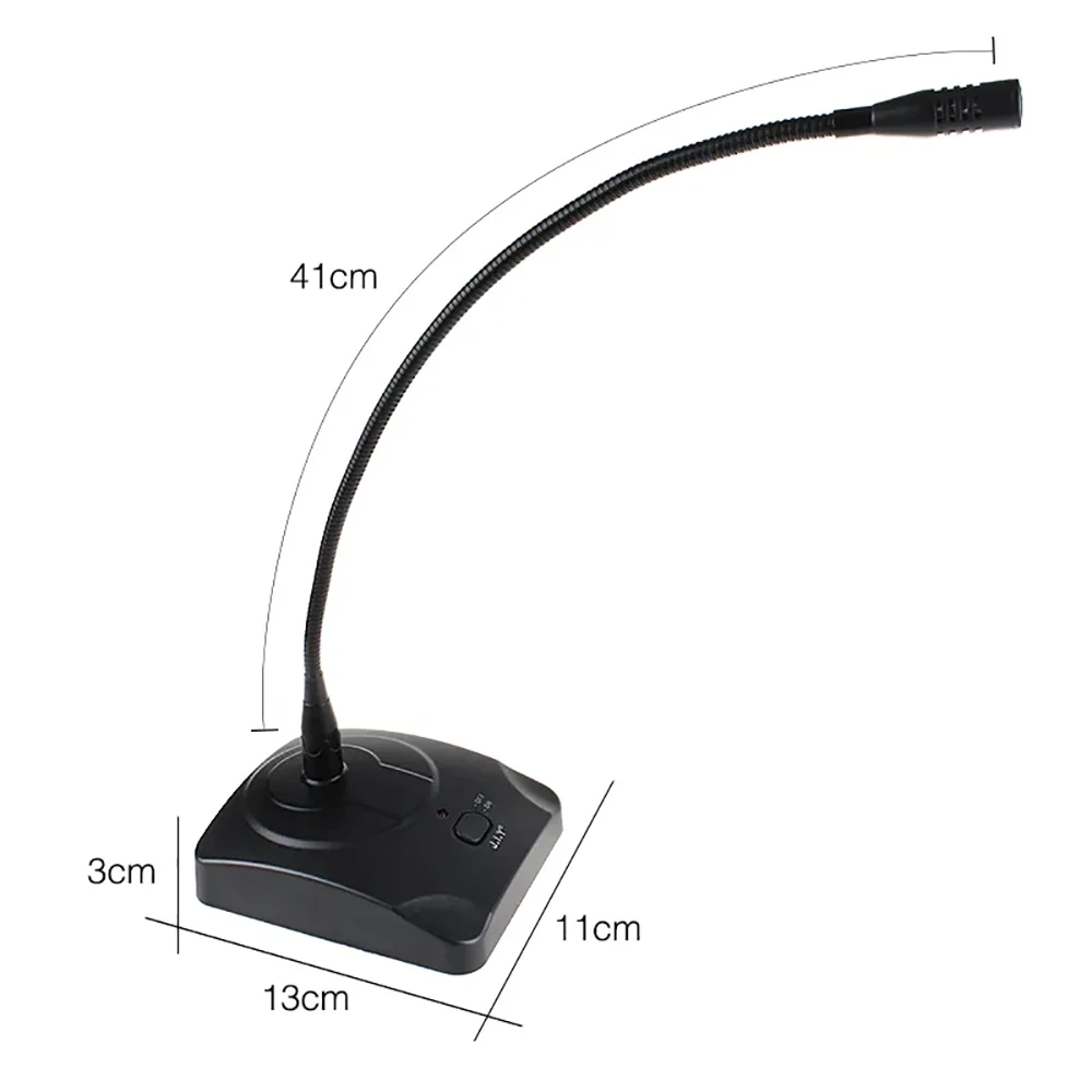 HD Gooseneck Microphone Professional Conference Center Mic Capacitive Broadcasting Flexible High Sensitivity Wired 6.35mm Plug