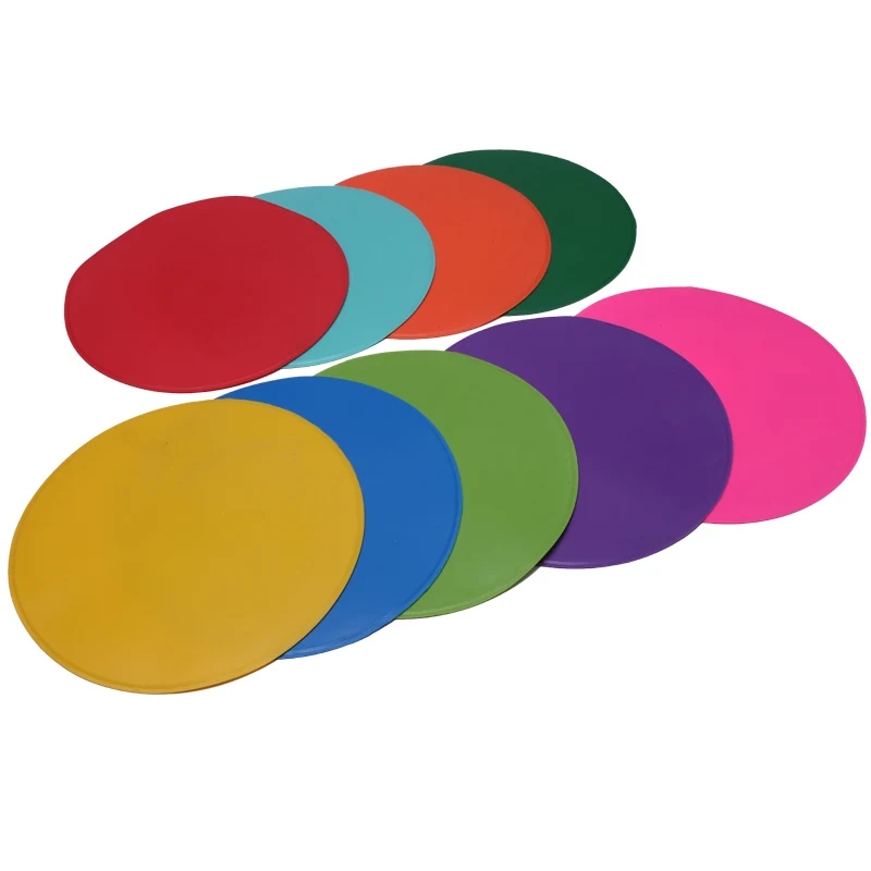 9PCS 23CMDurable Round Rubber Sports Marker Poly Vinyl Spot Markers for Drills and Training Speed Agility Training