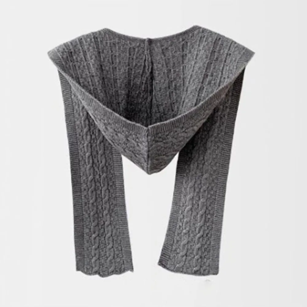 Soft and Skin Friendly Western Style Hooded Shawl Breathable Warm One Piece Hat Shawl Woolen Yarn Women's Hats and Scarves