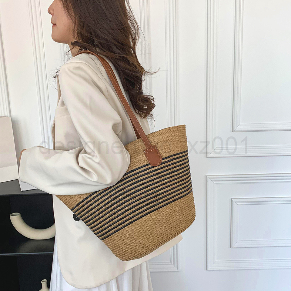 Fashion Classic Bag Designer 10a Top Woman Handbagevening Bags Womens Single Shoulder Crossbody Backpack Forest Style Woven Grass Hand Beach Tote Larg