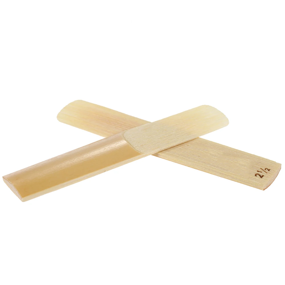 10-pack Pieces Strength 2.5 High Quality Bamboo Reeds for Bb Clarinet Tenor Saxophone Alto Saxophone Eb Alto Sax Accessories