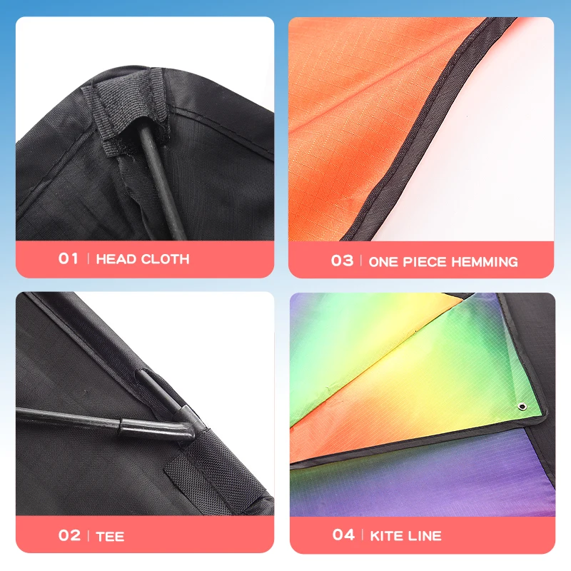YongJian kite coloring Kite for Kids & Adults with 100m Kite String Large Delta Beach Kite for Outdoor Games and Activities