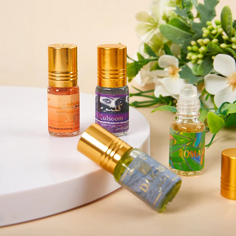 1PC Muslim Roll On Perfume Fragrance Essence Oil Body Scented Long Lasting Fragrance Alcohol Free Natural Floral Essential Oil