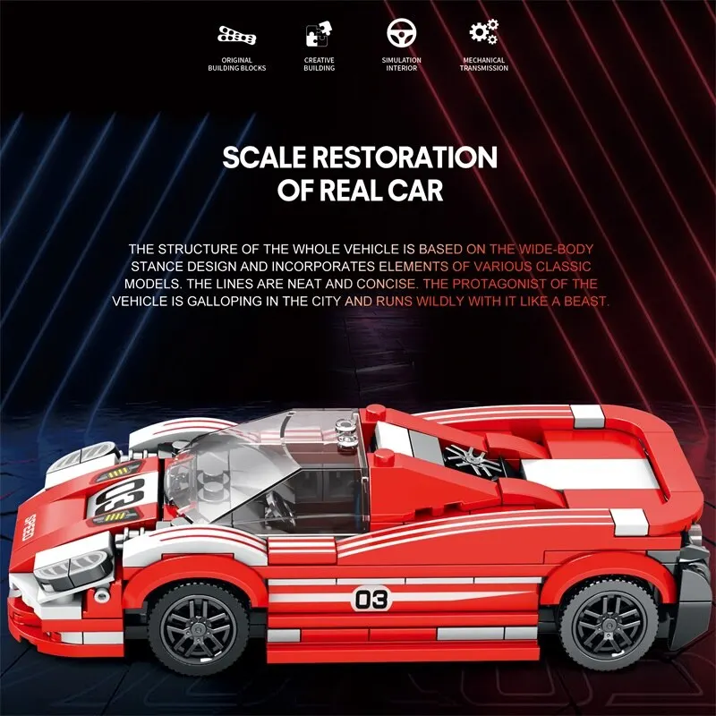 City Technical Speed Car Building Blocks Sport Racing Car Vehicles Assembled Bricks Toys Children Educational Toy Christmas Gift