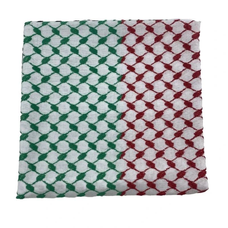 Shemagh Desert Scarf Geometric Jacquard Arab Keffiyeh Turban Shawl Wrap Square Scarves Bandana Head Wraps for Men