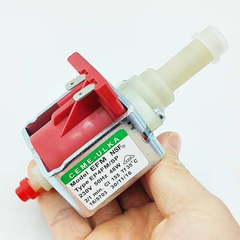 Italy EP4 AC 230V 48W Mini Electromagnetic Pump Coffee Machine Water Pump Plunger Pump High Pressure Flow 50 cc/min
