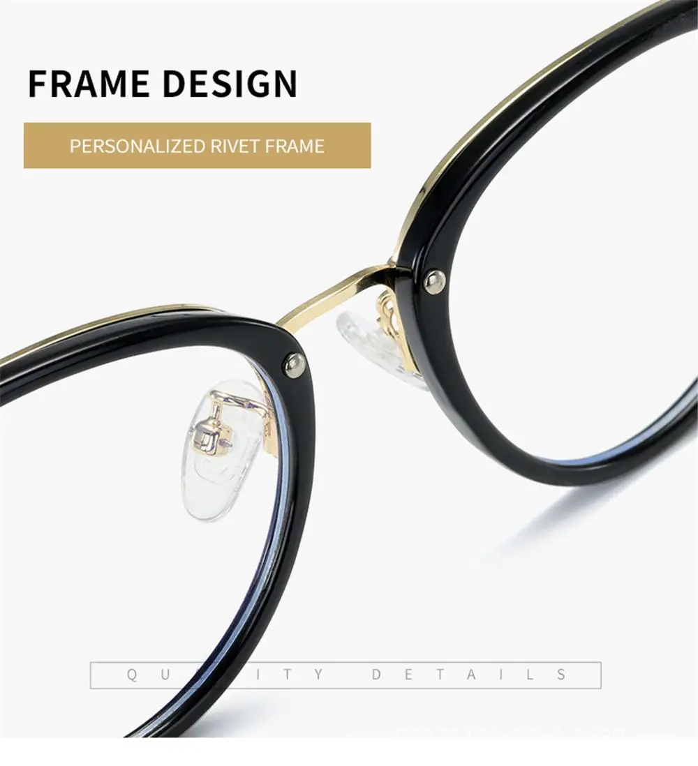 Anti Blue Rays Glasses Unisex Computer Gaming Glasses Goggle UV Blocking Radiation-resistant Eyewear Round Frame Reading Glasses
