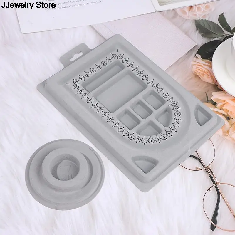 Flocked Bead Board For 2025 DIY Bracelet Necklace Beading Jewelry Making Organizer new Tray Design Craft Measuring Tool Accessories 1Pc