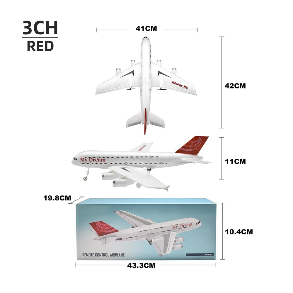 2023 Newest A380 RC Plane 3CH 2.4G EPP Remote Control hine Airplane Fixed-wing RTF new 2025 RC Aircraft Model Kid Outdoor Toy for Boys