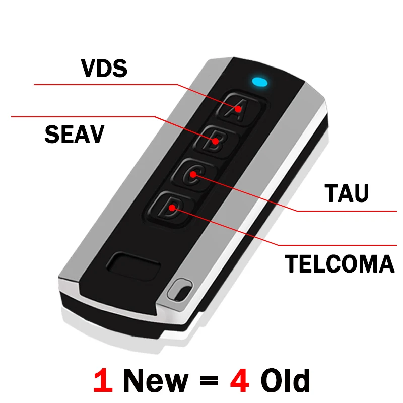 For AVIDSEN 104250 104700 114253 104251 104257 654300 654250 654100 614701 Garage Door Remote Control Transmitter 433.92MHz