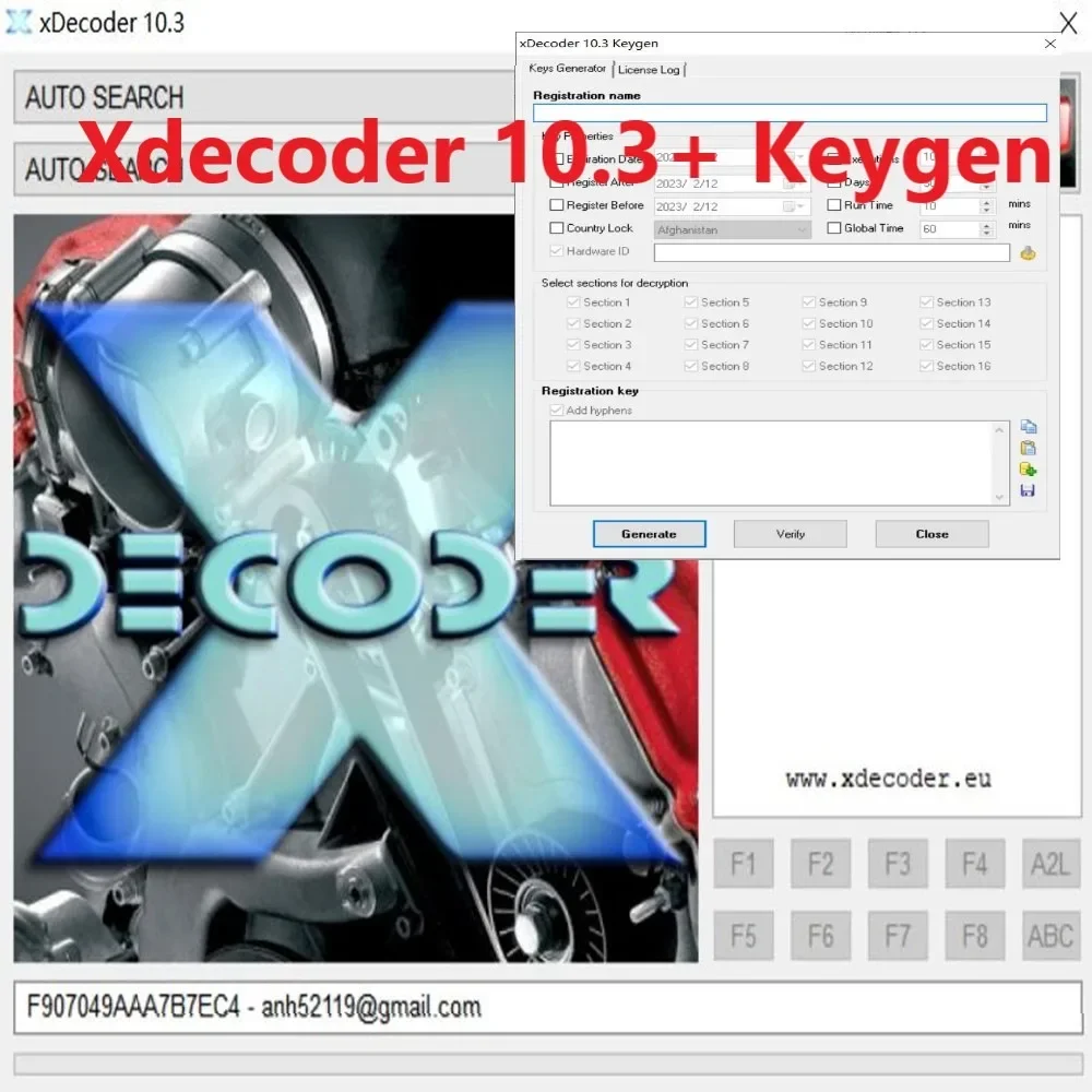 XDecoder 10.3 with Free Keygen for Unlimited Users Life Time License Full Activated Car Repair Tool Diagnostic Tools