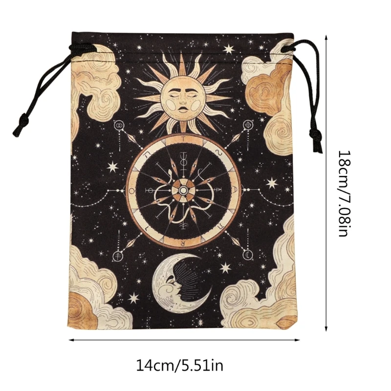 Mini Drawstring Bag Flannelette Jewelry Dices Board Game Cards Bag Gift Pouches Packaging Tarots Storage Bag
